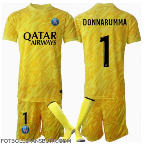 Paris Saint-Germain Gianluigi Donnarumma #1 Målvakt Replika Tredje Tröja Barn 2024-25 Kortärmad (+ Korta byxor)